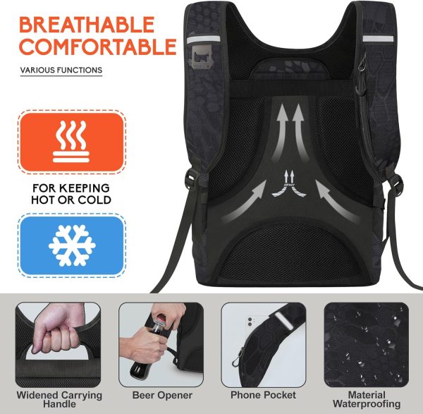 NEVO RHINO 25L Cooler Backpack – Insulated | Leakproof | 36 Can Capacity | Snake