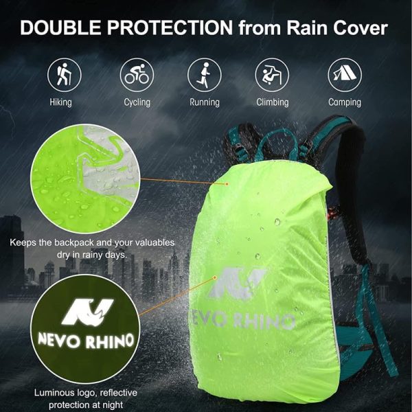 Hydration Backpack 3L Water Bladder, Hiking Water Backpack with Rain Cover for Cycling