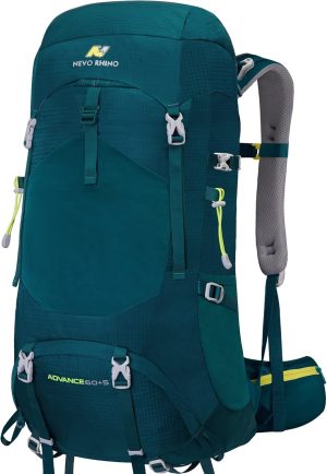 NEVO RHINO Internal Frame Hiking Backpack 65L Green