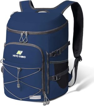 NEVO RHINO 25L Cooler Backpack – Insulated | Leakproof | 36 Can Capacity | Dark Blue