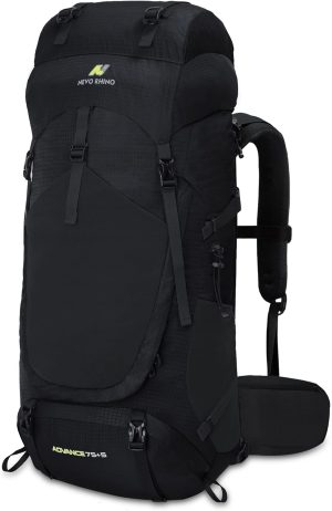 NEVO RHINO Internal Frame Hiking Backpack 80 L Black