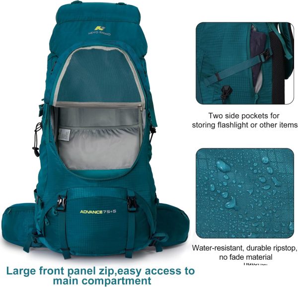 NEVO RHINO Internal Frame Hiking Backpack 80 L Green