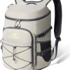 NEVO RHINO 25L Cooler Backpack – Insulated | Leakproof | 36 Can Capacity | Light Gray