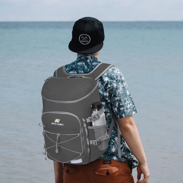 8191Gf6mBNL._AC_SL1500_ NEVO RHINO 25L Cooler Backpack – Insulated | Leakproof | 36 Can Capacity | Dark Gray