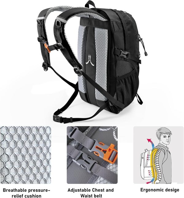 81IZFpRSPcL._AC_SL1500_ NEVO RHINO Hiking Backpack 20L Black