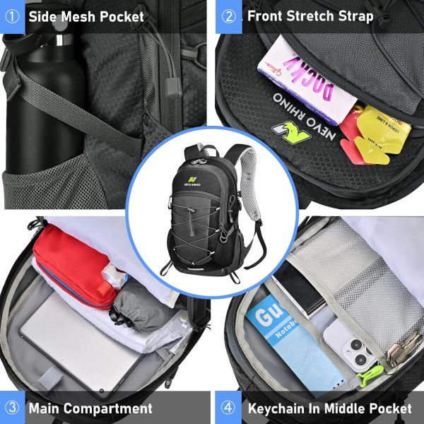 81O75s1dFwL._AC_SL1500_ NEVO RHINO Hiking Backpack 20L Black