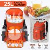 NEVO RHINO 25L Cooler Backpack – Insulated | Leakproof | 36 Can Capacity | Orange