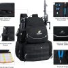 NEVO RHINO 40L Fishing Backpack with 4 Tackle Boxes – Water-Resistant | Modular Storage | Black