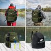 NEVO RHINO 40L Fishing Backpack with 4 Tackle Boxes – Water-Resistant | Modular Storage | Color: Army Green