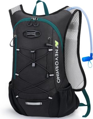 NEVO RHINO 12L Hydration Backpack with 2L Water Bladder – Lightweight | Leakproof | Breathable Fit | Green