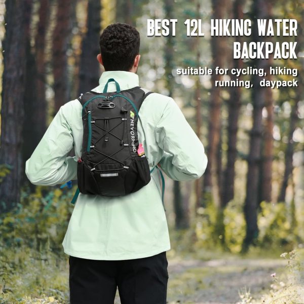 NEVO RHINO 12L Hydration Backpack with 2L Water Bladder – Lightweight | Leakproof | Breathable Fit | Green