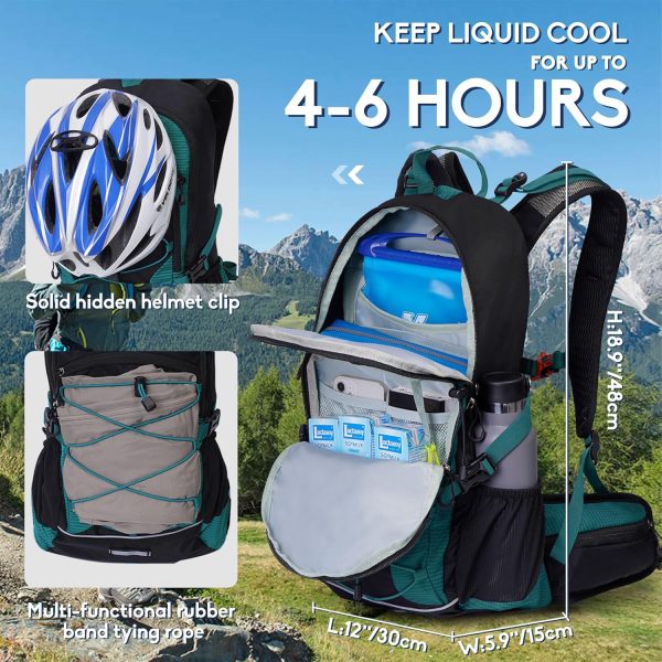 Hydration Backpack 3L Water Bladder, Hiking Water Backpack with Rain Cover for Cycling