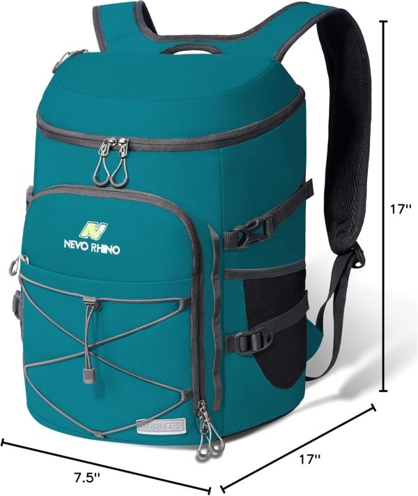 NEVO RHINO 25L Cooler Backpack – Insulated | Leakproof | 36 Can Capacity | Green