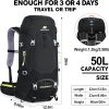 NEVO RHINO Internal Frame Hiking Backpack 50L Black