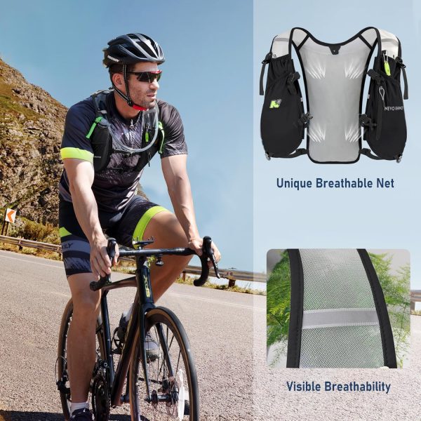 Waterproof Running Vest, 5.5L Breathable Running Hydration Vest with 1.5L