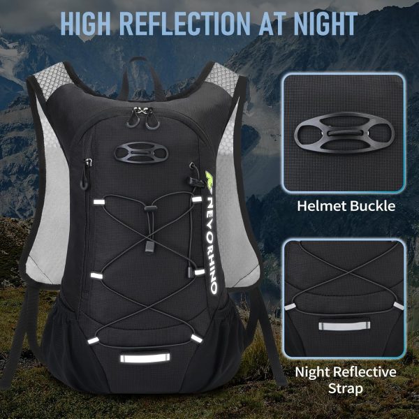 81wl-5YZcLL._AC_SL1500_ NEVO RHINO 12L Hydration Backpack with 2L Water Bladder – Lightweight | Leakproof | Breathable Fit | Black