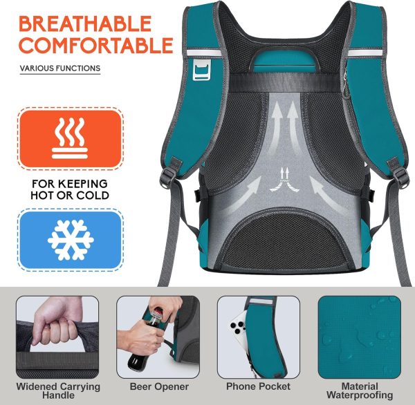 NEVO RHINO 25L Cooler Backpack – Insulated | Leakproof | 36 Can Capacity | Green